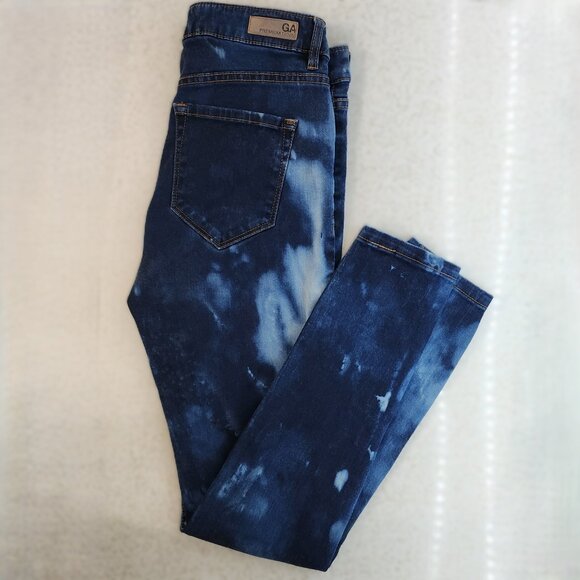 Tie Dyed Denim Jeggings Super Soft - Picture 1 of 13